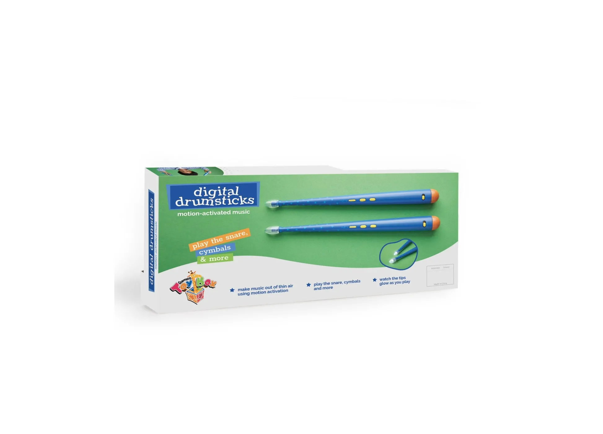 Macy's - Supplier Geoffrey's Toy Box Blue Digital Drumsticks with Motion-Activated Music* Electronics