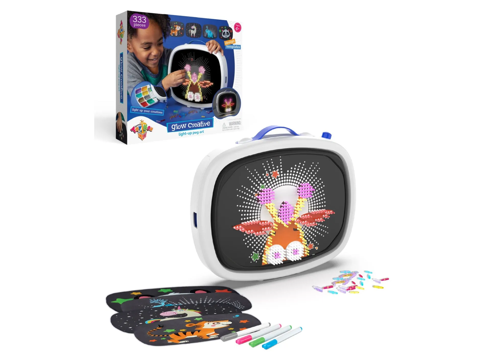 Macy's - Supplier Geoffrey's Toy Box Glow Creative 333-Piece Light-Up Peg Art Kit* Crafts & Activities