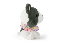 Macy's - Supplier Geoffrey's Toy Box 10-Inch Plush French Bull Dog with Tropical Lei - Grey* Stuffed Animals|Stuffed Animals & Plush Toys