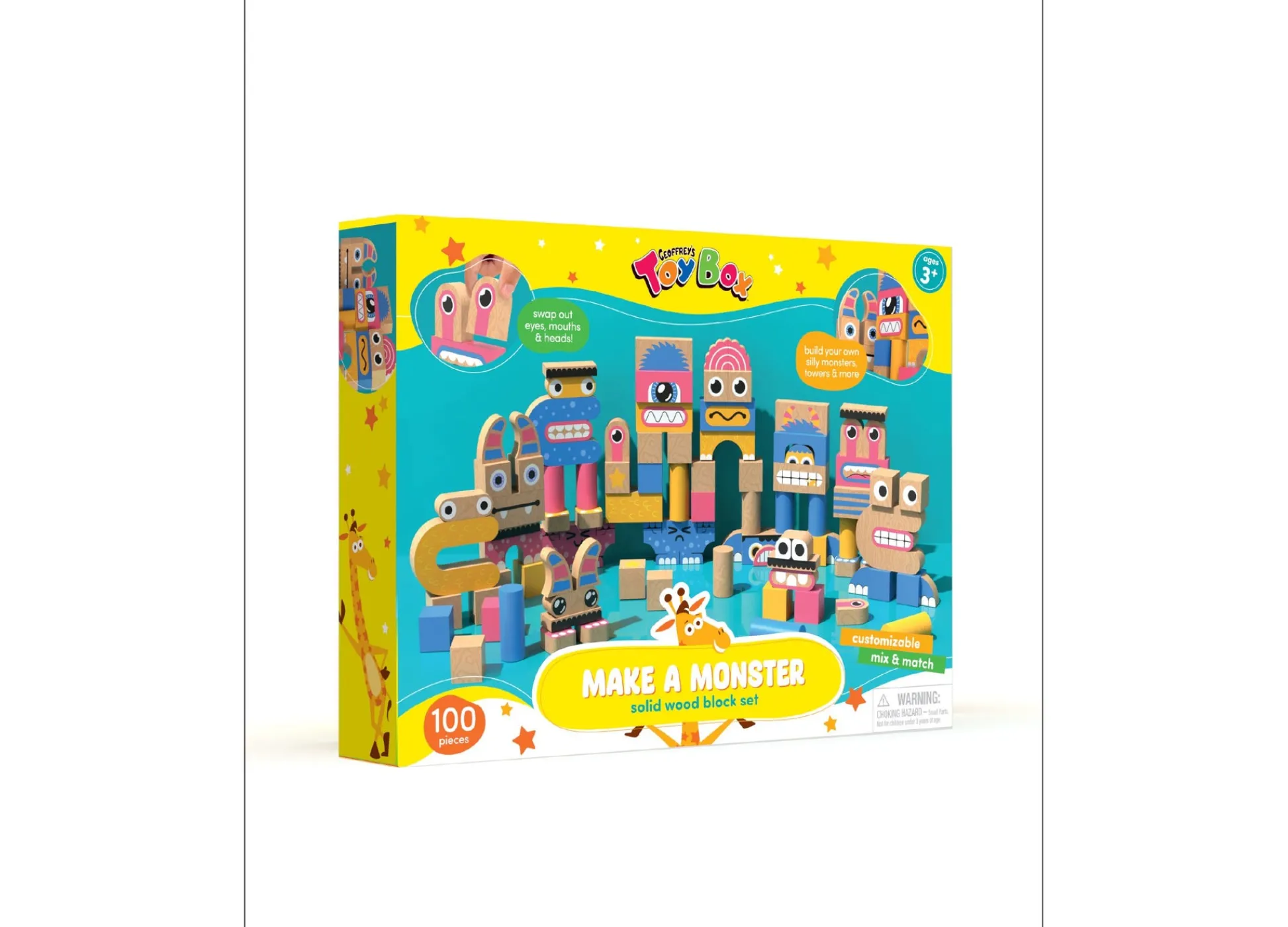 Macy's - Supplier Geoffrey's Toy Box Make A Monster 100-Piece Solid Wood Block Set* Wood & Jumbo Blocks