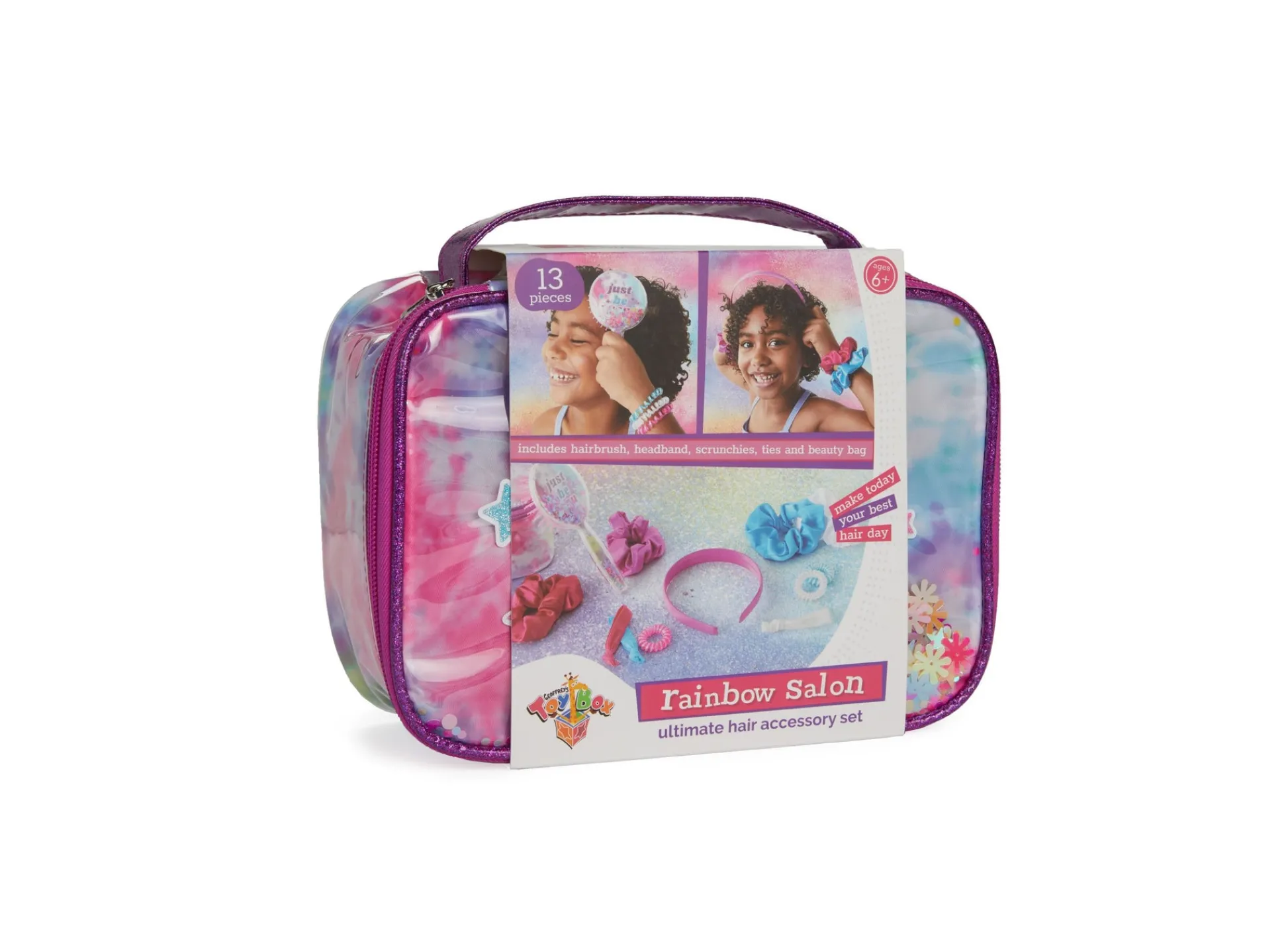 Macy's - Supplier Geoffrey's Toy Box 13-Piece Rainbow Salon Hair Accessory Set for Kids* Dress Up & Accessories|Dress Up