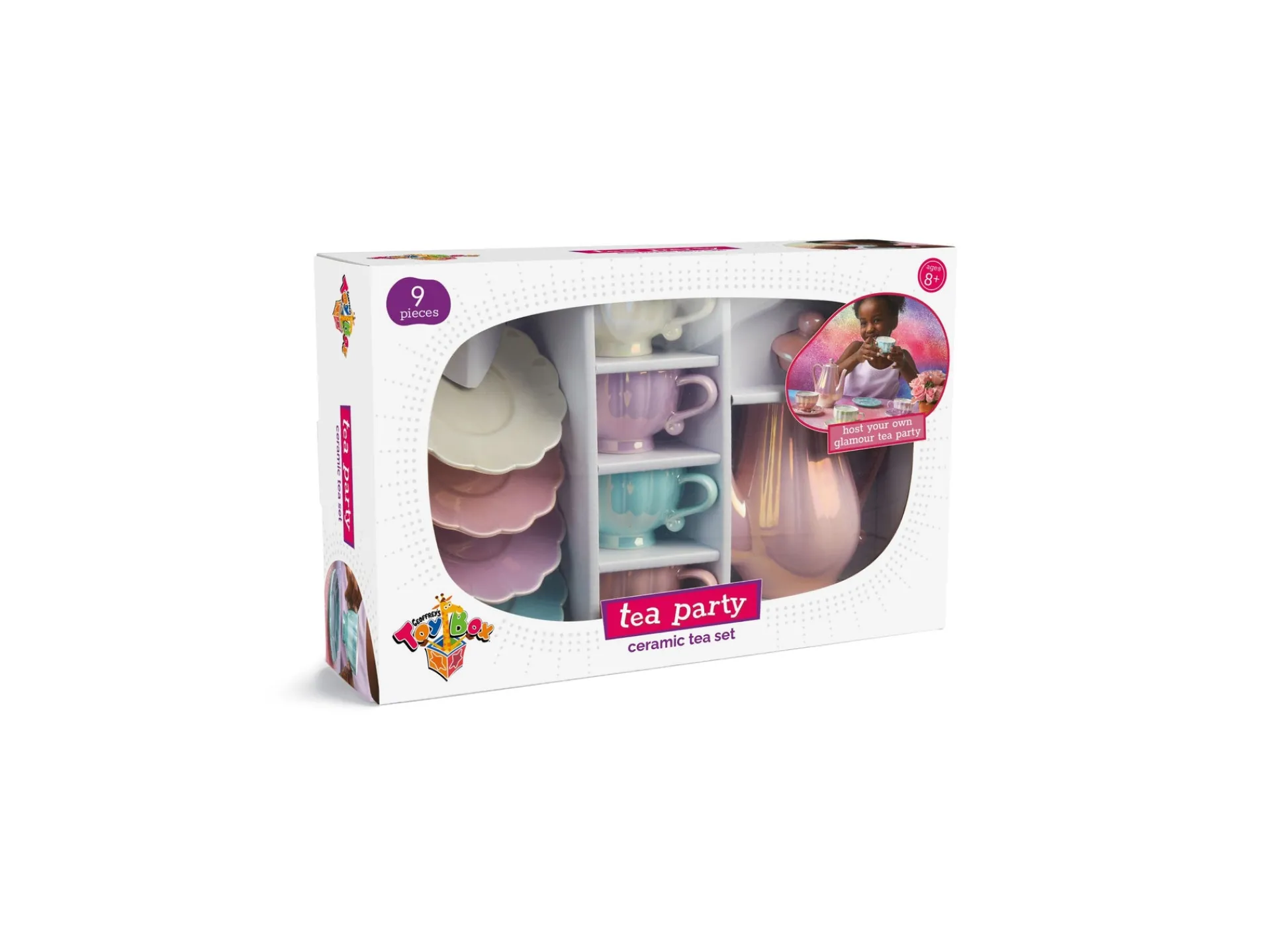 Macy's - Supplier Geoffrey's Toy Box 9-Piece Tea Party Ceramic Set - Exclusive to Macy's* Kitchens & Play Food|Dress Up