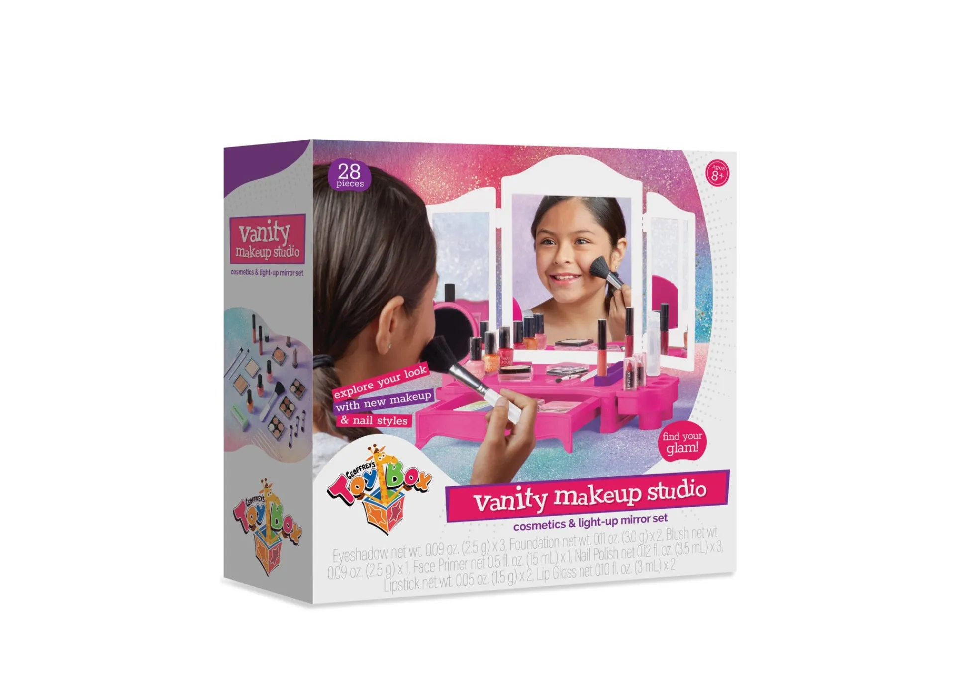 Macy's - Supplier Geoffrey's Toy Box 28-Piece Vanity Makeup Studio with LED Mirror - Exclusive at Macy's* Dress Up & Accessories|Dress Up