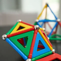 Educators Resource Geomag Geometry Lab Recycled Set - 737 Pieces - Vibrant STEM Learning* Magnetic Tiles & Building Sets