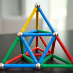 Educators Resource Geomag Geometry Lab Recycled Set - 737 Pieces - Vibrant STEM Learning* Magnetic Tiles & Building Sets