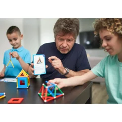 Educators Resource Geomag Geometry Lab Recycled Set - 737 Pieces - Vibrant STEM Learning* Magnetic Tiles & Building Sets