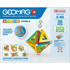 Educators Resource Geomag Supercolor Recycled Magnetic Building Set - 35 Pieces* Magnetic Tiles & Building Sets
