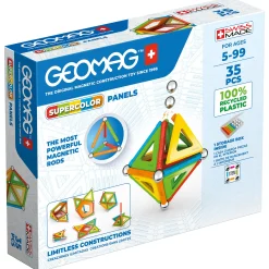 Educators Resource Geomag Supercolor Recycled Magnetic Building Set - 35 Pieces* Magnetic Tiles & Building Sets