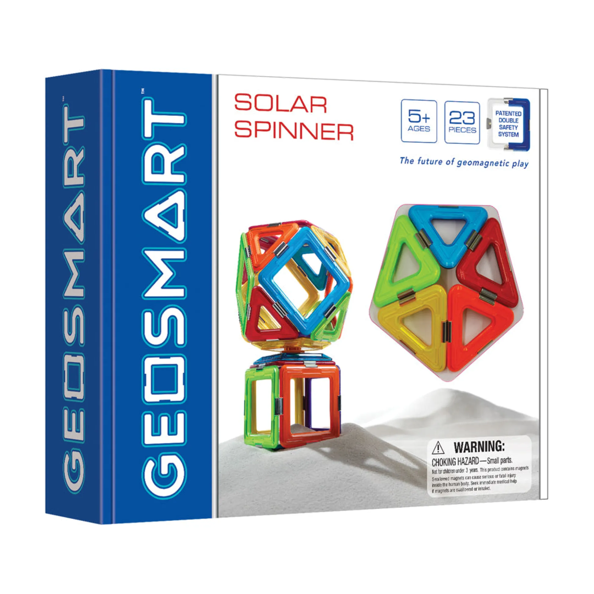 AreYouGame GeoSmart Solar Spinner - Magnetic Building Set - 23 Pieces* Magnetic Tiles & Building Sets