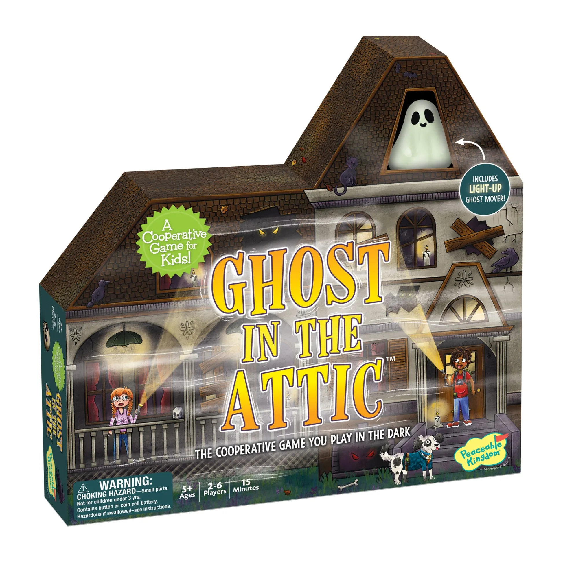 AreYouGame Ghost in the Attic Glow-in-the-Dark Cooperative Board Game* Social & Emotional Skills|Role-Playing Games