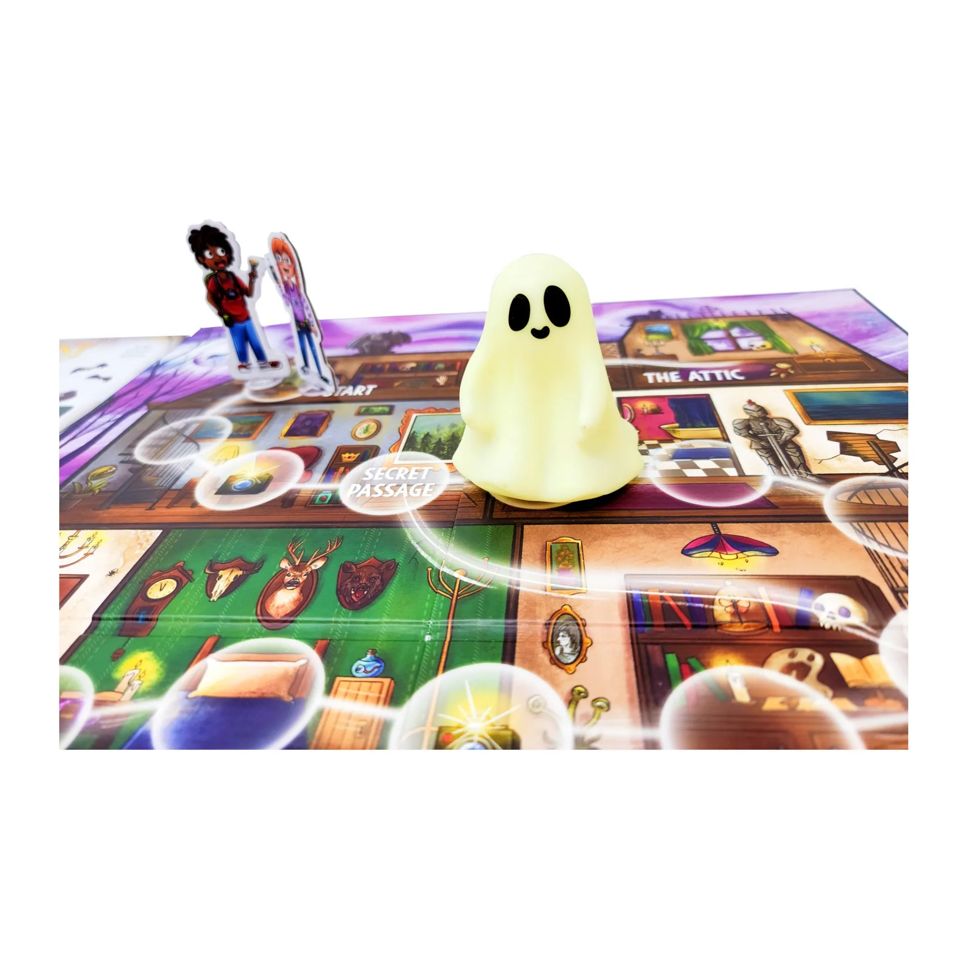AreYouGame Ghost in the Attic Glow-in-the-Dark Cooperative Board Game* Social & Emotional Skills|Role-Playing Games