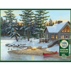 Calendar Holdings, LLC Gibsons Winter at the Cabin Jigsaw Puzzle - 1000 pc* Puzzles