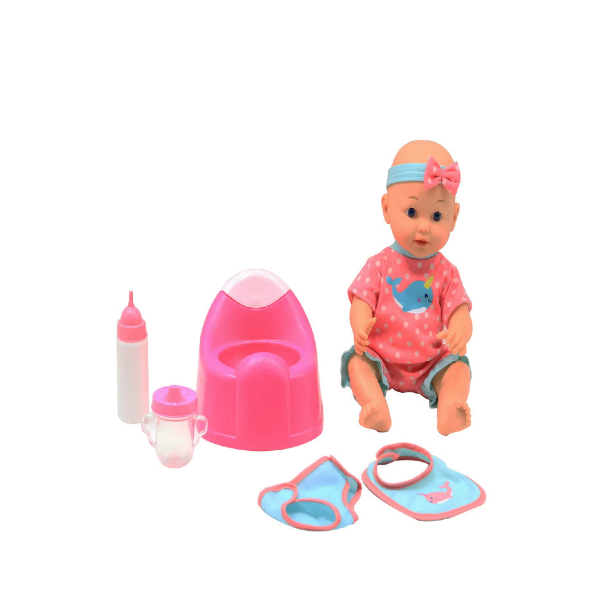 Flat River Group Gi-Go 14" Drink and Wet Baby Doll with Training Potty and Accessories* Baby Dolls|Stuffed Animals & Plush Toys