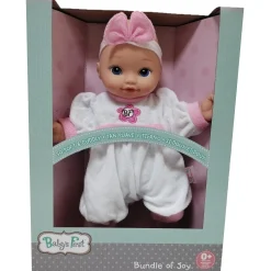 Flat River Group Goldberger 13 inch - Baby's First Bundle of Joy Doll with Pink Striped Jumper* Social & Emotional Skills|Baby Dolls