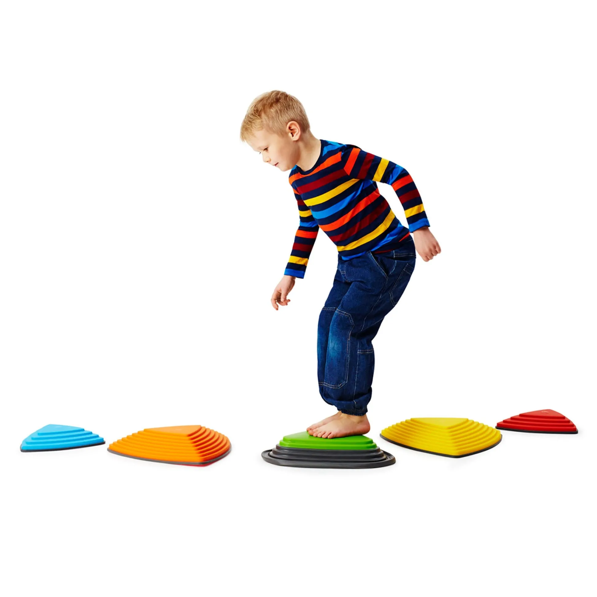Educators Resource GONGE Bounce & Play River Stone Set, Coordination Training Stones, Set of 5* Activities & Games