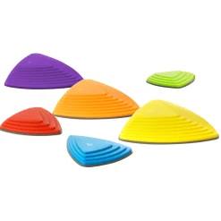 Educators Resource GONGE Colorful River Stones, 6-Piece Coordination and Balance Set* Preschool Building Sets & Blocks|Preschool Education Toys & Activities