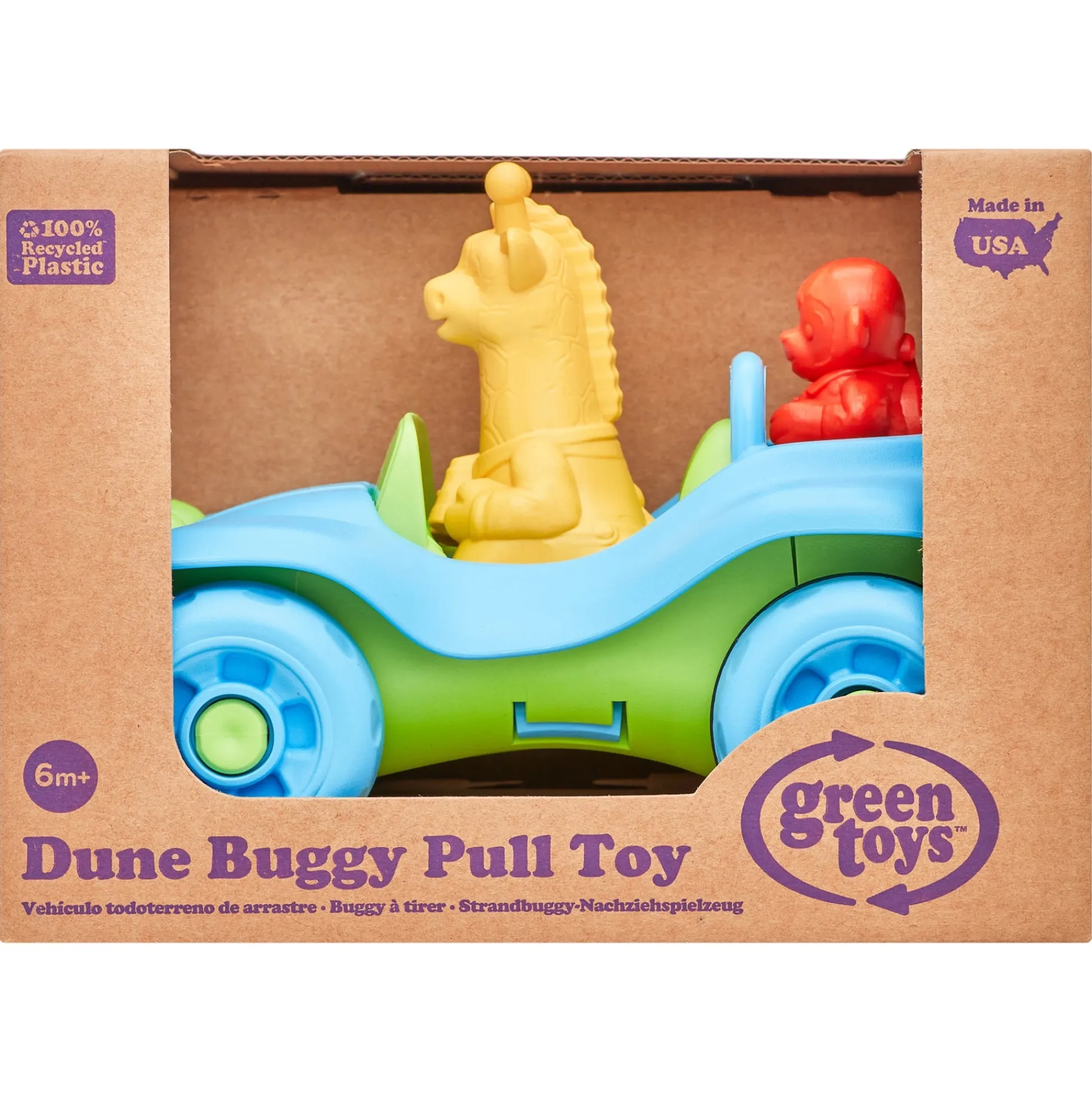 The Distribution Solutions Green Toys Dune Buggy Pull Toy - Jungle Adventure Blue* Preschool Education Toys & Activities|Preschool Vehicles