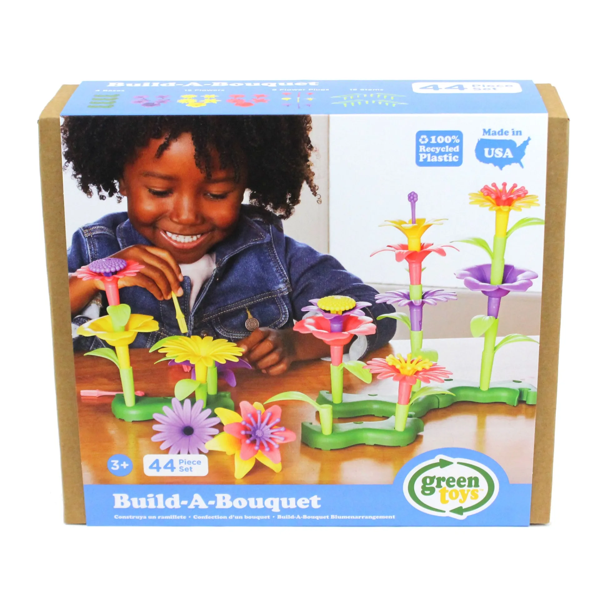 AreYouGame Green Toys Eco-Friendly Build-A-Bouquet Floral Arrangement Set* Preschool Building Sets & Blocks|Preschool Education Toys & Activities
