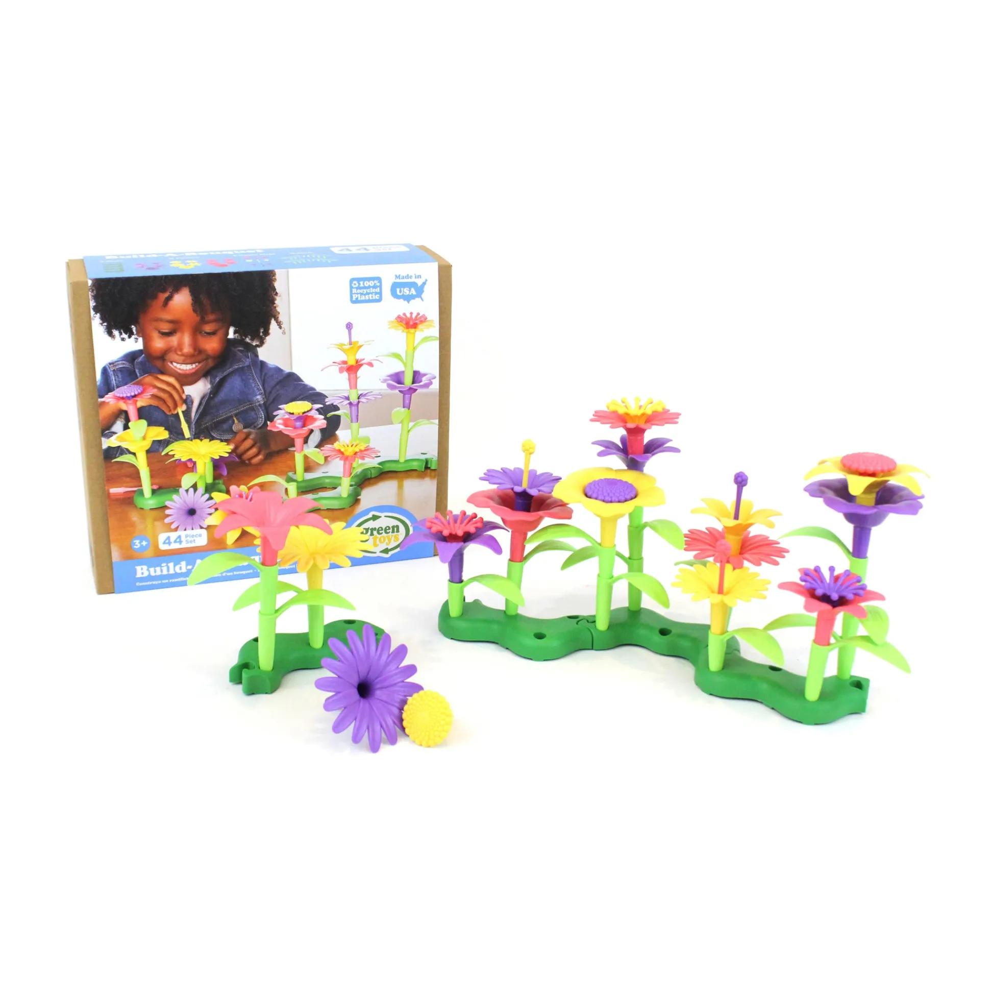 AreYouGame Green Toys Eco-Friendly Build-A-Bouquet Floral Arrangement Set* Preschool Building Sets & Blocks|Preschool Education Toys & Activities