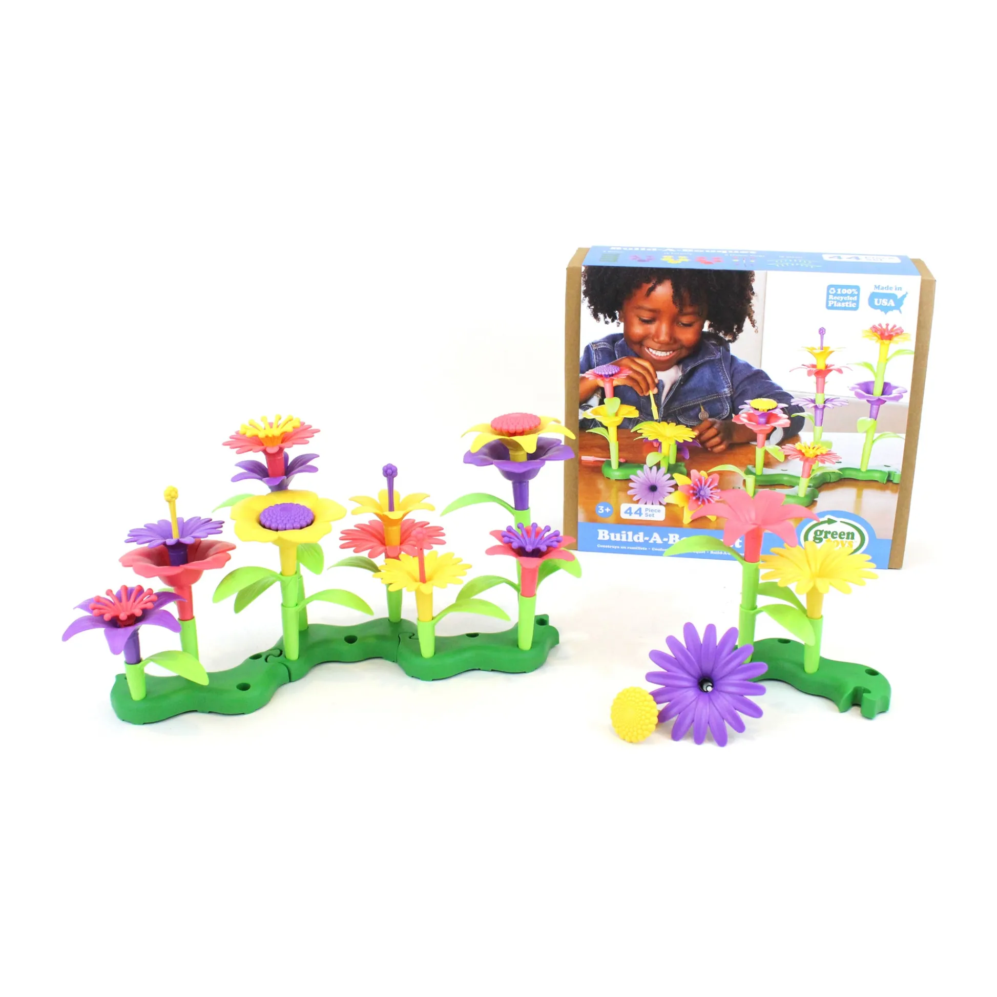 AreYouGame Green Toys Eco-Friendly Build-A-Bouquet Floral Arrangement Set* Preschool Building Sets & Blocks|Preschool Education Toys & Activities