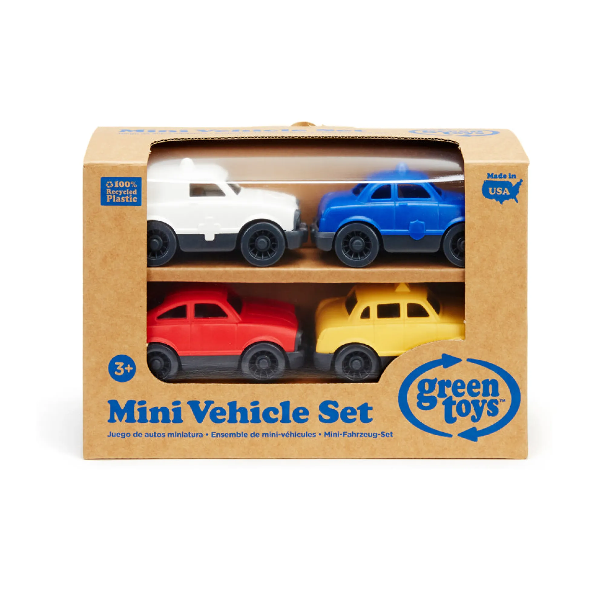 AreYouGame Green Toys Eco-Friendly Mini Vehicle Playset* Preschool Vehicles|Preschool Education Toys & Activities