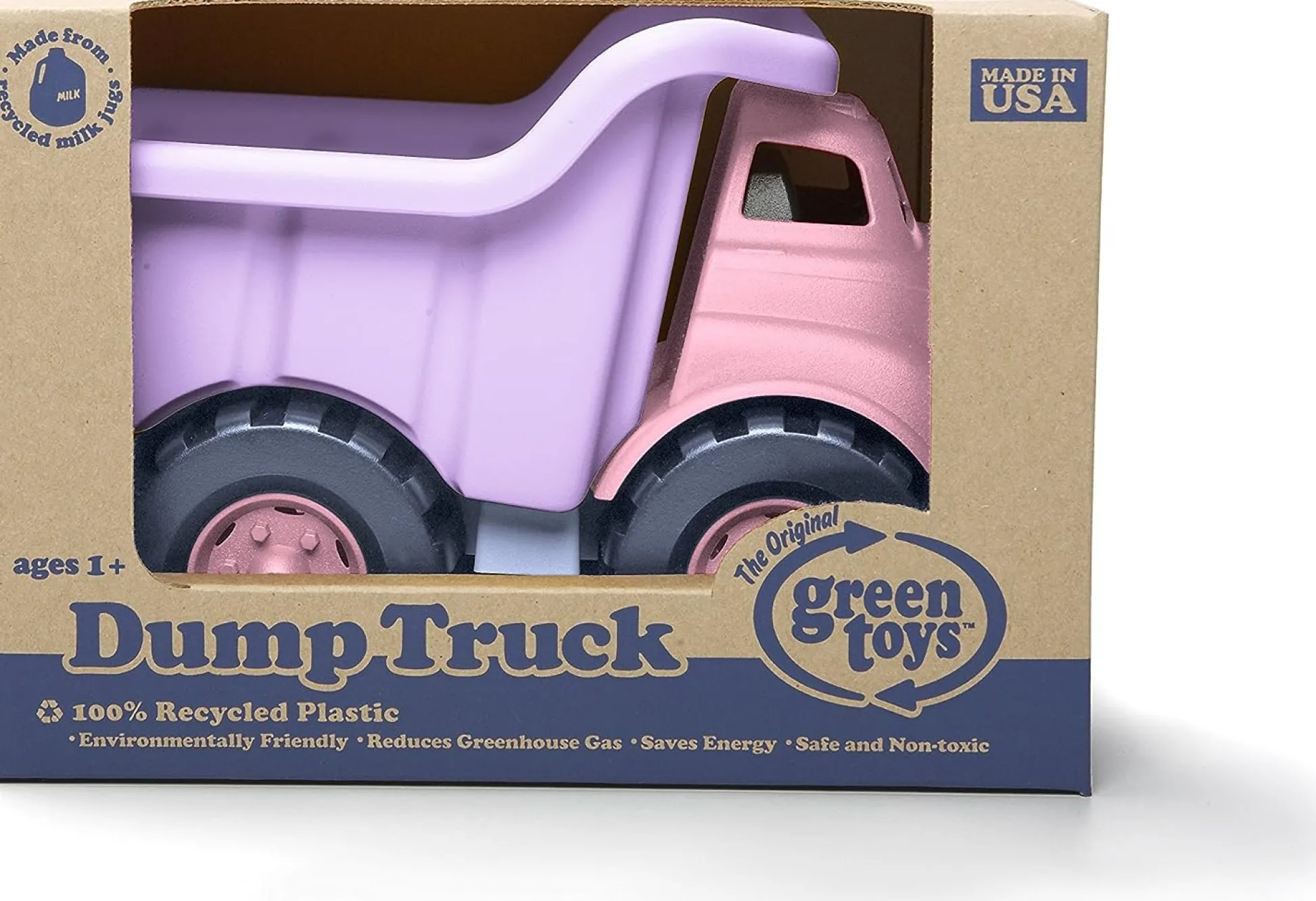 The Distribution Solutions Green Toys Eco-Friendly Pink Dump Truck for Toddlers, Made from Recycled Plastic* Preschool Education Toys & Activities|Preschool Vehicles