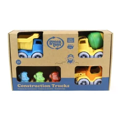 AreYouGame Green Toys Eco-Friendly 3-Piece Construction Truck Set with Play Dogs* Preschool Vehicles|Preschool Education Toys & Activities