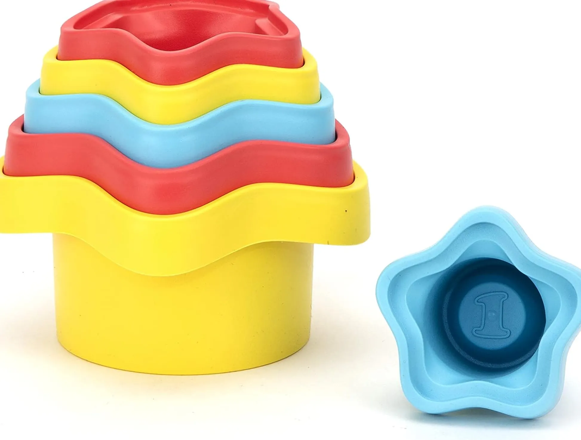 The Distribution Solutions Green Toys Eco-Friendly Stacking Cups – Purple/Blue/Green Bath Toy* Bath Toys