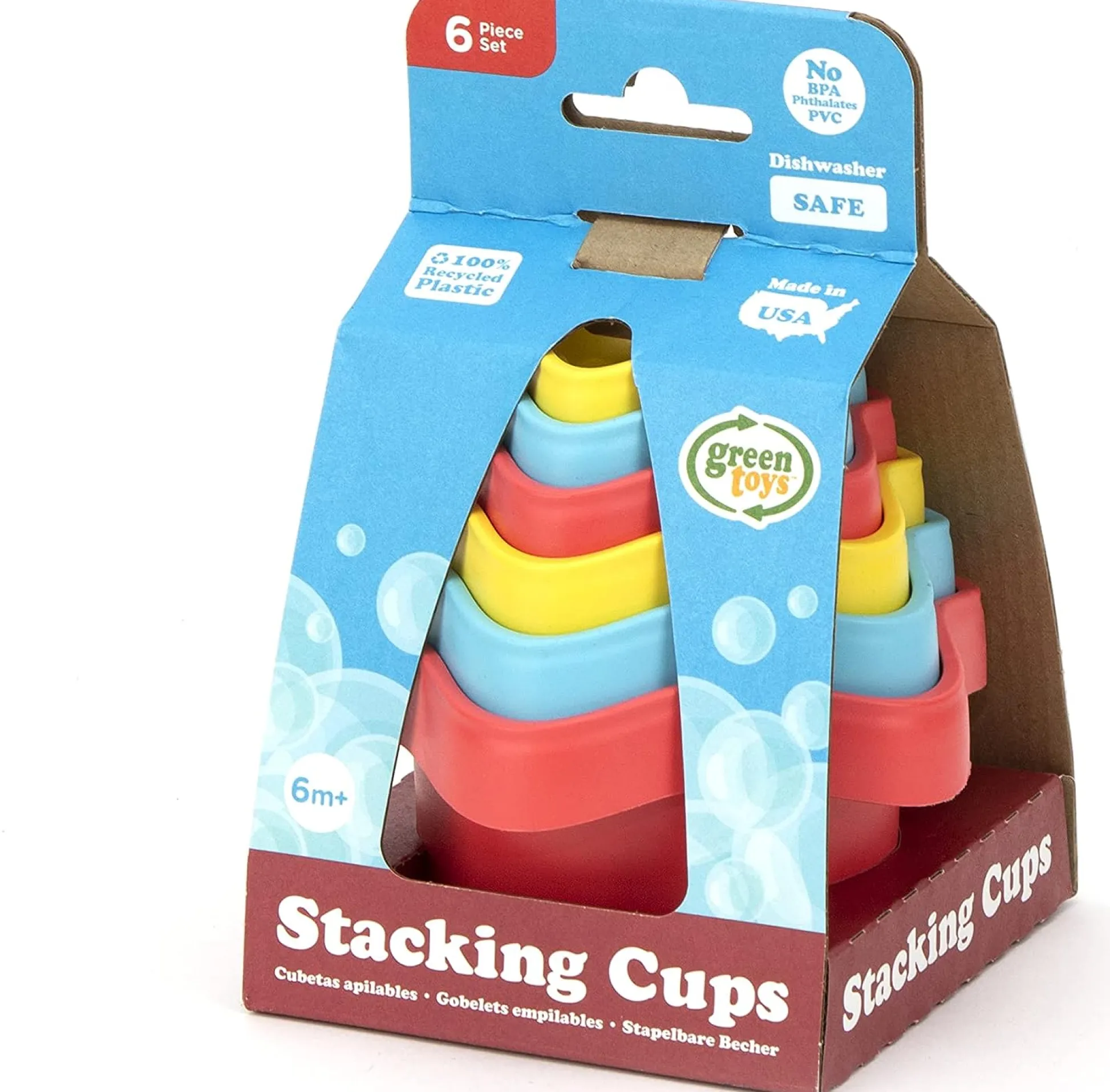 The Distribution Solutions Green Toys Eco-Friendly Stacking Cups – Purple/Blue/Green Bath Toy* Bath Toys