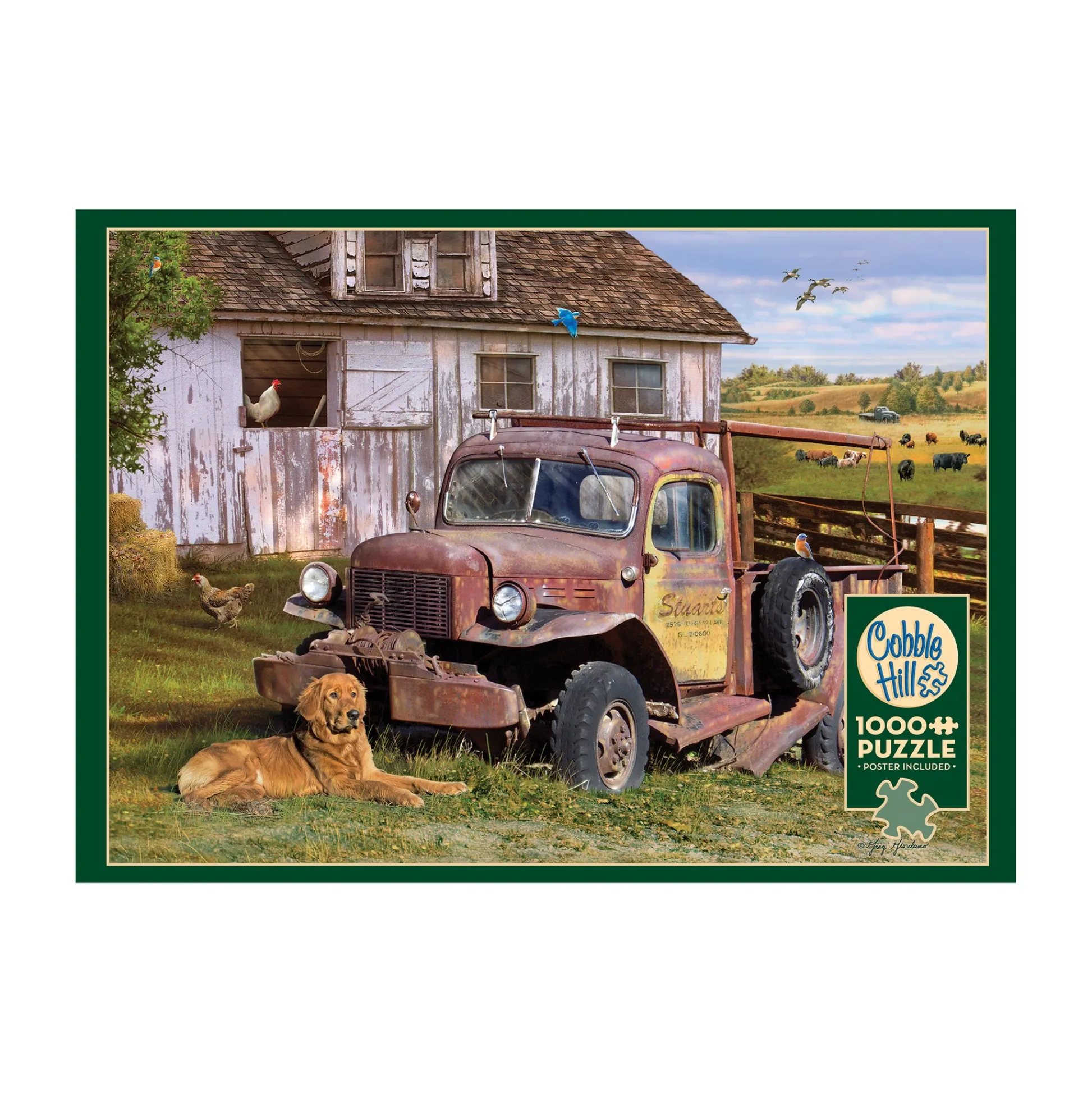 AreYouGame Greg Giordano Summer Farm Truck Jigsaw Puzzle - 1000 pc* Puzzles