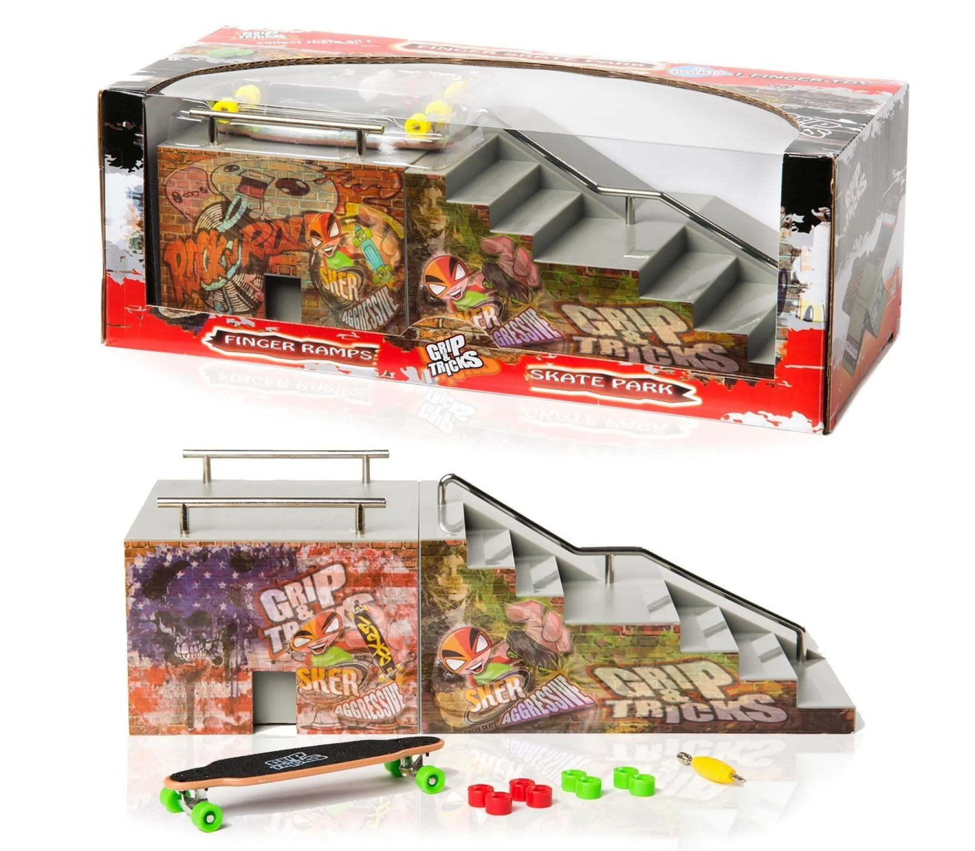 The Distribution Solutions Grip and Tricks Ultimate Finger Skate Ramp Set* Playsets & Vehicles