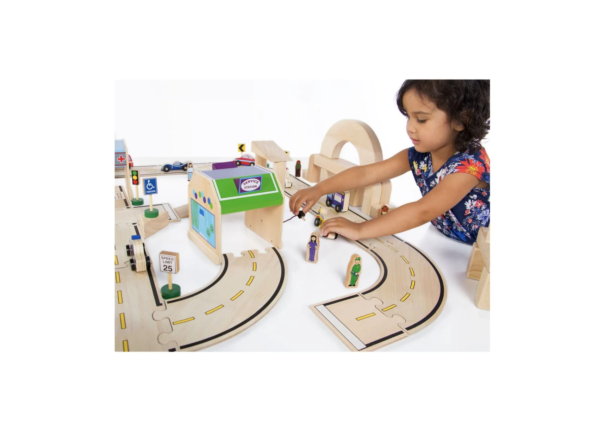 Educators Resource Guidecraft Community Buildings 6-Piece Playset - Plywood* Preschool Vehicles|Social & Emotional Skills