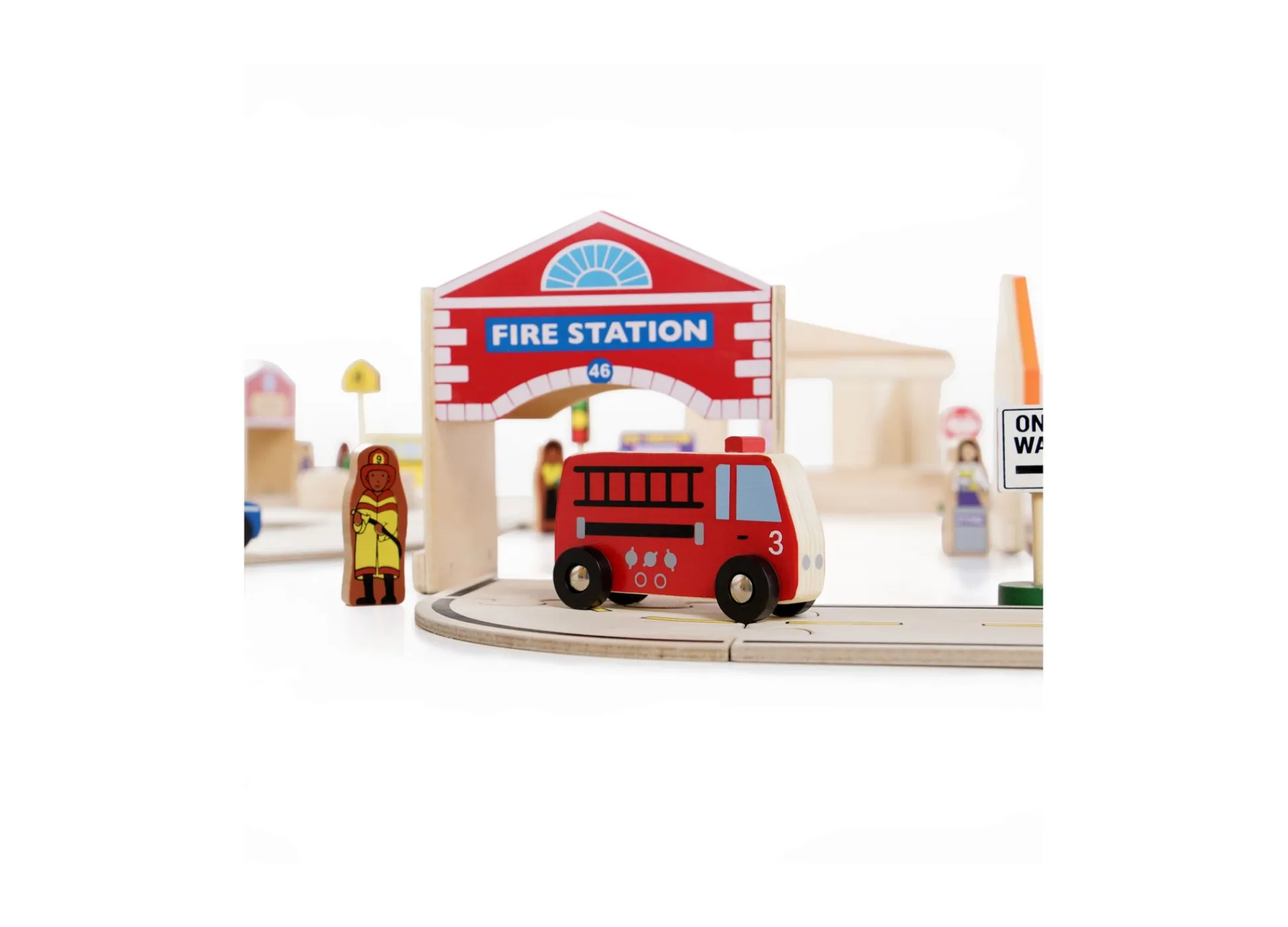 Educators Resource Guidecraft Community Buildings 6-Piece Playset - Plywood* Preschool Vehicles|Social & Emotional Skills