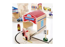 Educators Resource Guidecraft Community Buildings 6-Piece Playset - Plywood* Preschool Vehicles|Social & Emotional Skills