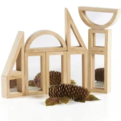 Educators Resource Guidecraft Mirror Blocks Set - Reflections and Discoveries - 10 Pieces* Wood & Jumbo Blocks
