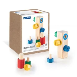 Educators Resource Guidecraft Screw Block™ - Colorful Fine Motor Skill Enhancer - 8 Pieces* Preschool Education Toys & Activities