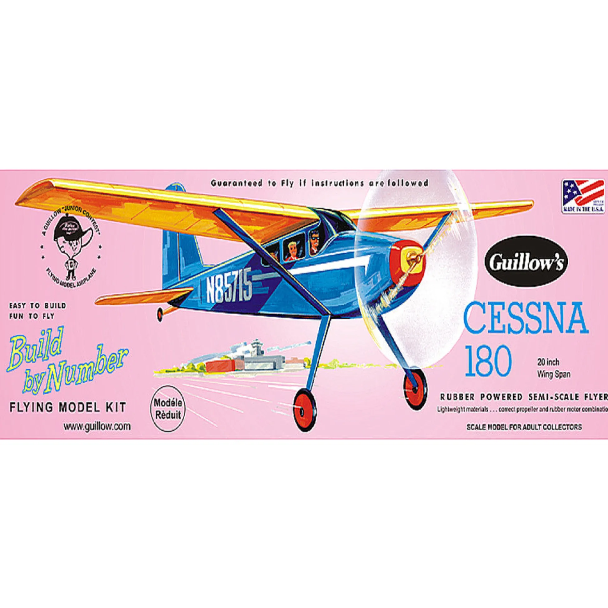 Flat River Group Guillow's Cessna 180 Series 600 Balsa Wood Model Kit* Model Kits