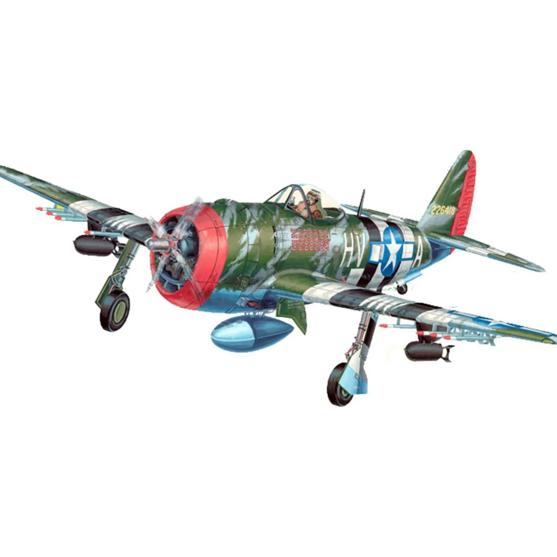 Flat River Group Guillow's P-47D Thunderbolt 1/16 Scale Model Kit* Model Kits