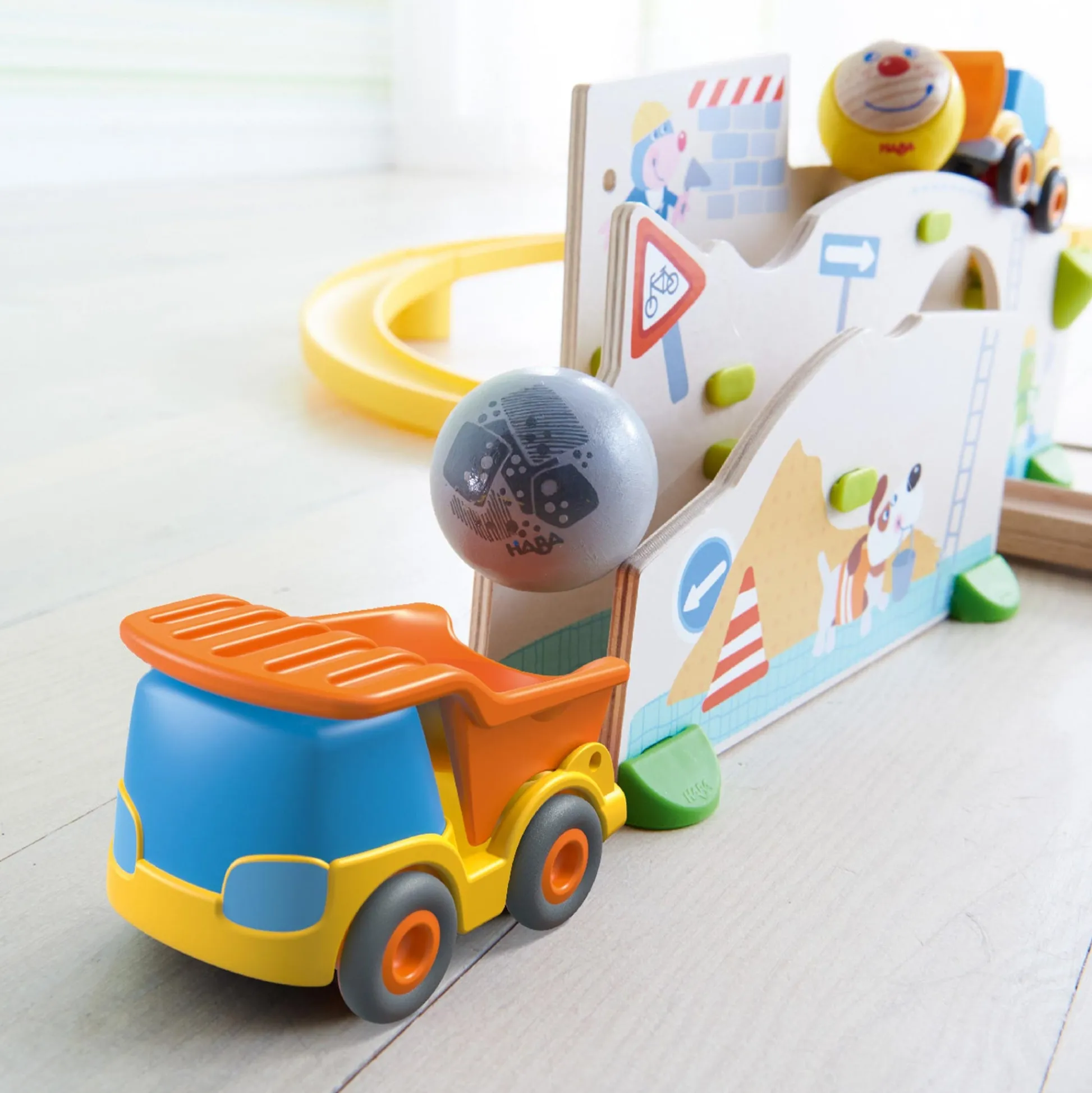 HABA USA HABA Kullerbu Construction Site Play Track Starter Set - Interactive Toy* Preschool Vehicles|Preschool Education Toys & Activities