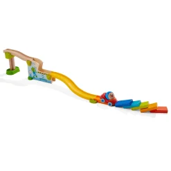 HABA USA HABA Kullerbu Jump into Car Dominos Play Set - Interactive Track and Ball Set* Preschool Vehicles|Preschool Education Toys & Activities