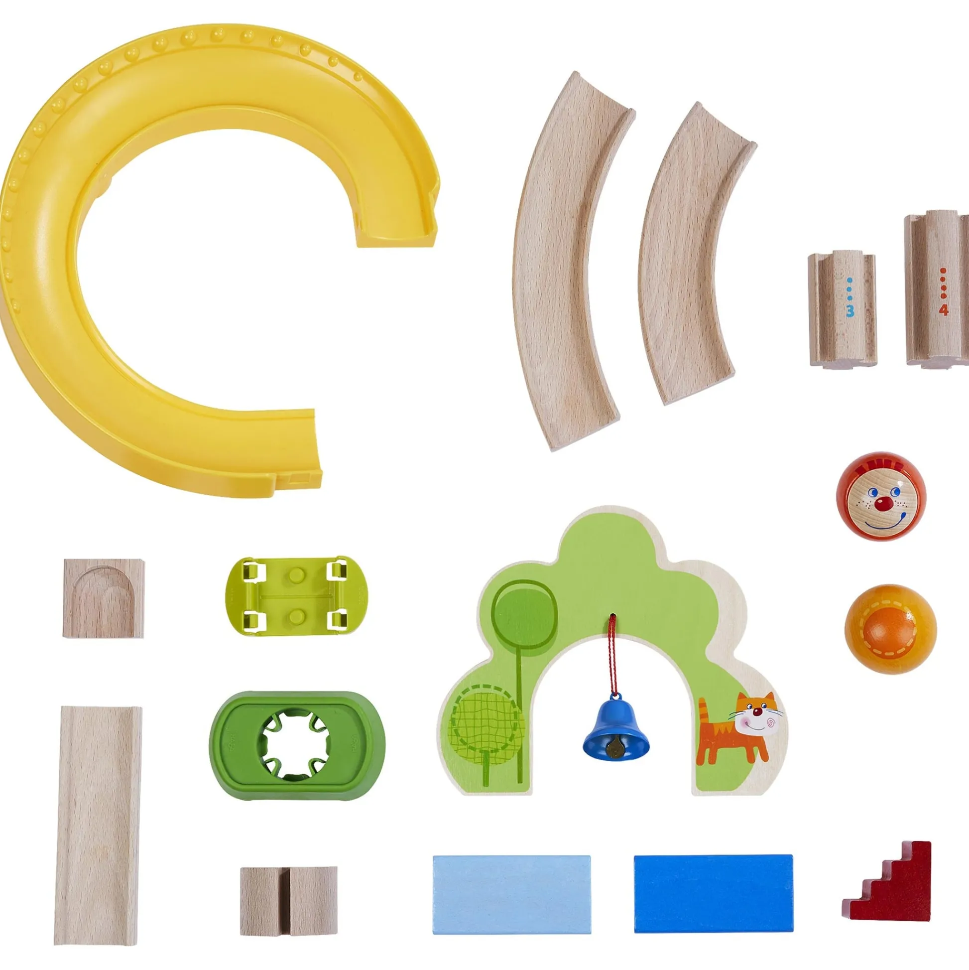 HABA USA HABA Kullerbu Spiral 26 Piece Starter Track Set - Interactive Play System* Preschool Vehicles|Preschool Education Toys & Activities