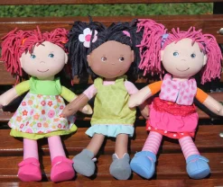 HABA USA HABA Lilli-Lou 12-inch Soft Doll with Pink Chenille Hair* Fashion Dolls|Stuffed Animals & Plush Toys