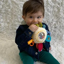 HABA USA HABA Rainbow Teether Cuddly Activity Toy – Multicolor* Rattlers & Teethers