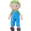 HABA USA HABA Snug Up Doll Till - 10 inch Soft Toddler Doll with Blue Overalls* Stuffed Animals|Stuffed Animals & Plush Toys