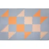 Flat River Group Hakuna Matte: Chic Baby Play Mat - Grey-Beige-Orange, 72x48", 48 Tiles* Developmental Toys