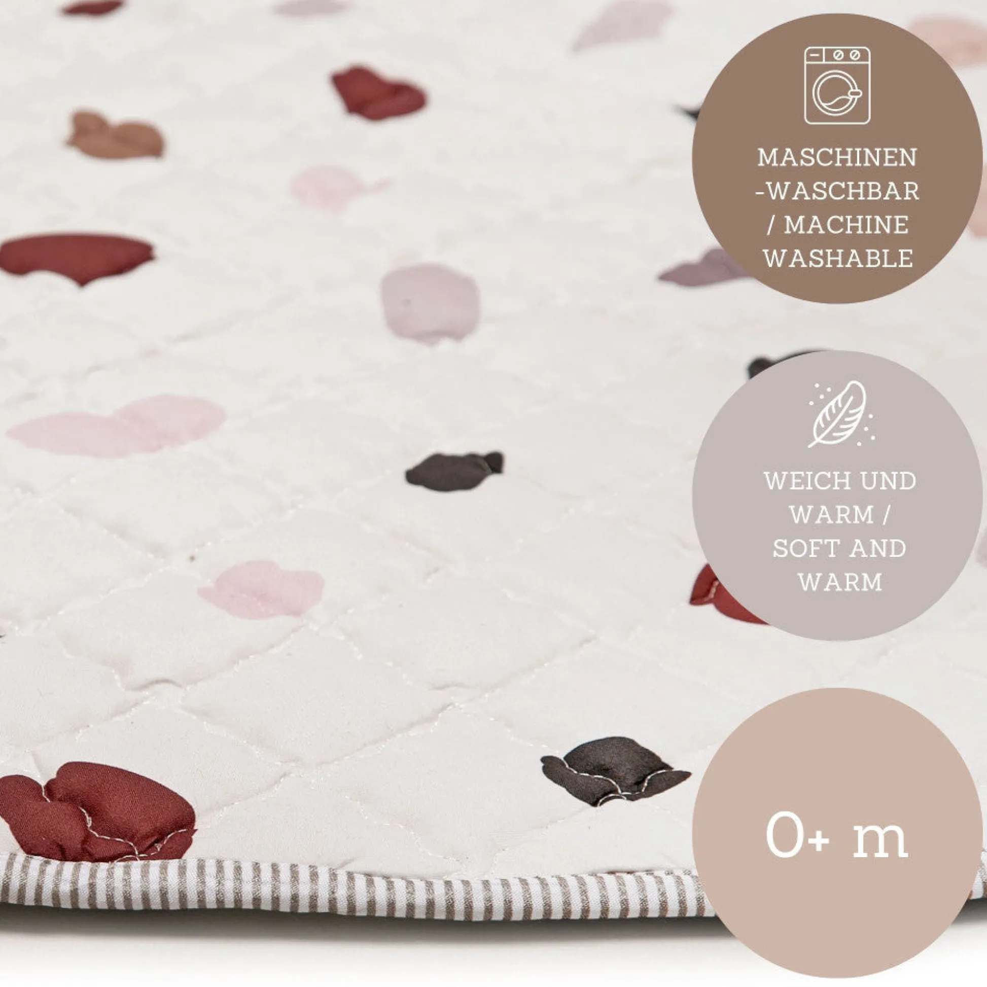 Flat River Group Hakuna Matte: Quilted Playmat – Confetti - 59" Circle, Padded Floor Blanket* Developmental Toys