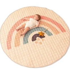 Flat River Group Hakuna Matte Quilted Playmat - Boho Rainbow Extravaganza* Developmental Toys