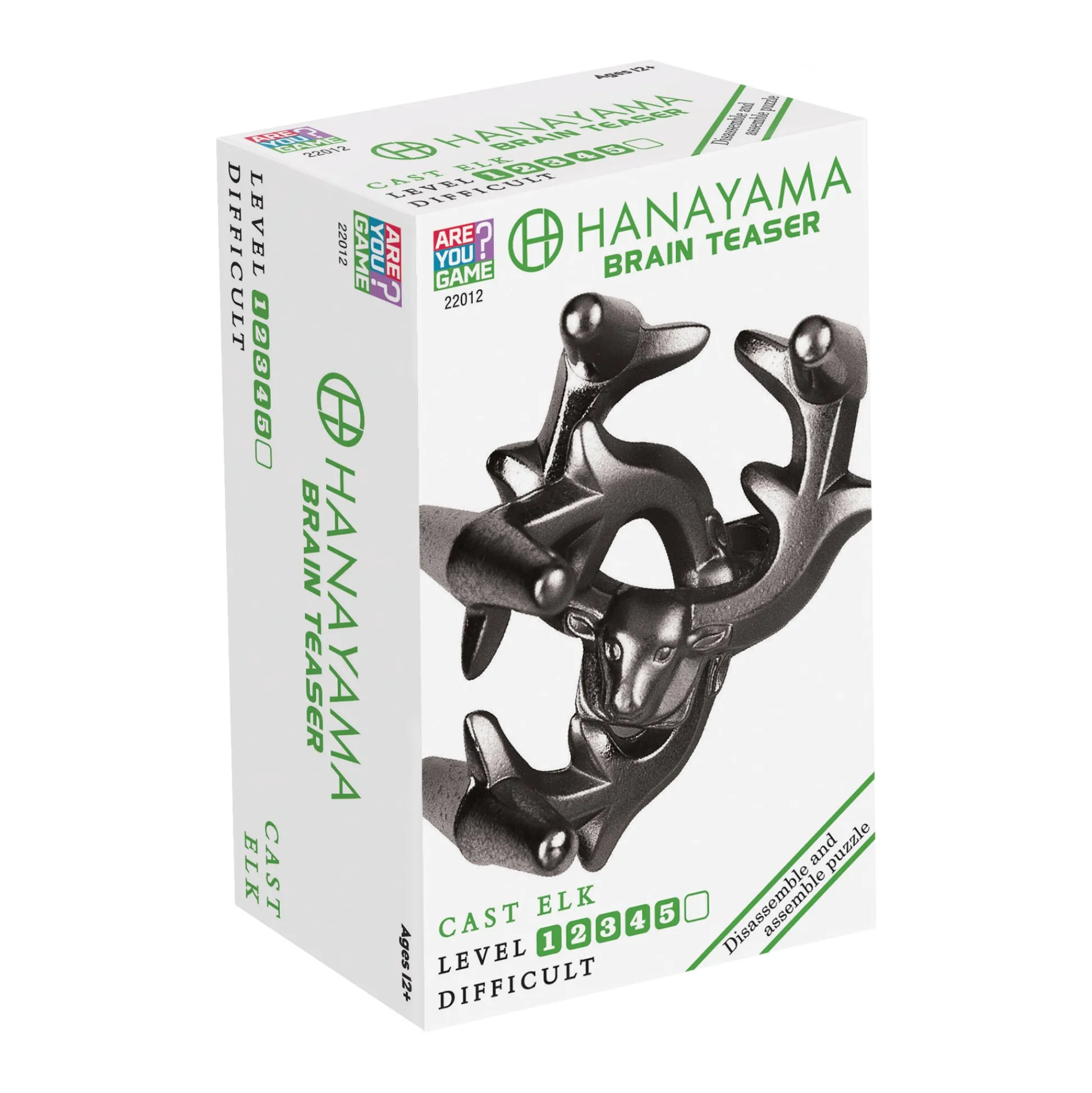 AreYouGame Hanayama Level 5 Cast Metal Brain Teaser Puzzle - Elk* Puzzles