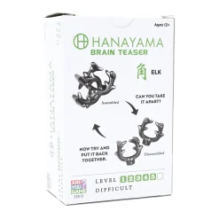 AreYouGame Hanayama Level 5 Cast Metal Brain Teaser Puzzle - Elk* Puzzles