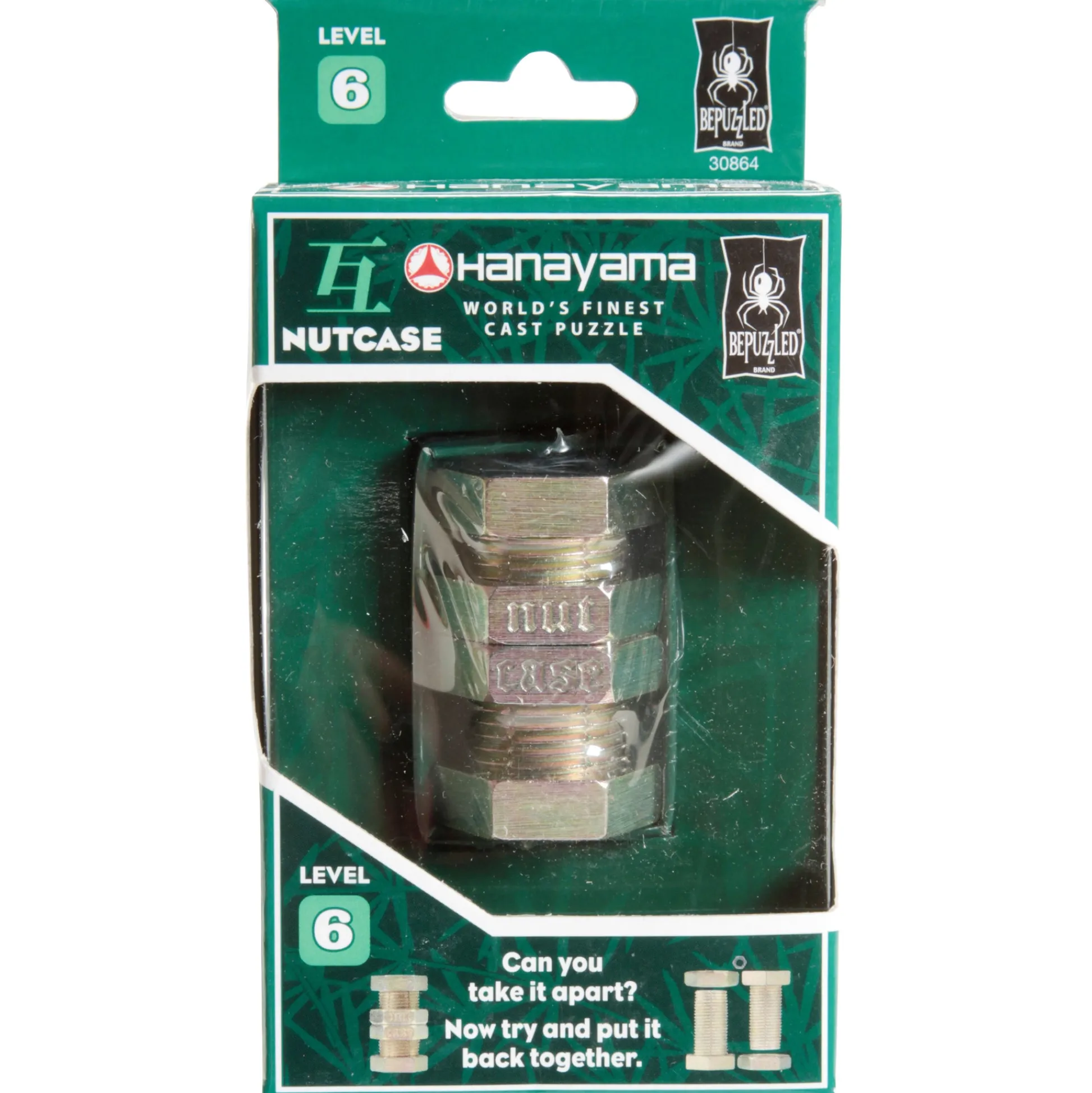 AreYouGame Hanayama Level 6 Cast Puzzle - Nutcase: A Metal Brain Teaser* Puzzles